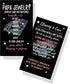 Jewelry Cleaning and Care Cards for Papa, Package of 50, Bling Luminous Silver Diamond Jewelry Care Instructions