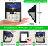 72 IP65 3 Door(2 Packs) Solar Lights Outdoor, LED Motion Sensor Wall Light, Waterproof and Lighting Modes, Solar