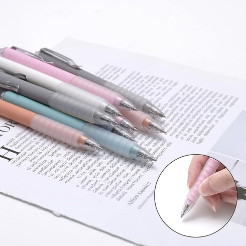 Medium Point 1mm Black Ink Work Pen, Super Soft Grip, Retractable Office Pens for Men Women (Black, 12)