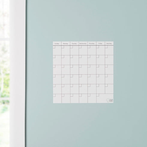 Think Board Whiteboard Calendar – 14"x14" Self-Adhesive Dry Erase Board for Wall or Fridge, Easy to Clean