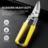Heavy Duty Scissors - Cardboard Scissors with Finely Serrated High Carbon Stainless Steel Blades for Easy Cuts