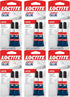 Super Glue Liquid, Clear, 0.14 fl oz Tube, 6 Pack, Loctite