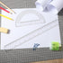 Protractor and Ruler Set, 2 Packs, 12 Inch Clear Ruler for School, Angle Finder, Office Supplies