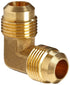 Anderson Metals Brass Tube Fitting, 90 Degree Elbow, 3/8" x 3/8" Flare, 54055-06
