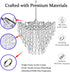 2-Tiers H13.78''X D11.02'' Chandelier Shades, Mini Crystal Shade, Acrylic Beaded Hanging Lampshade, Modern Pendant