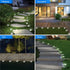 12 Pack 2.3 Inch Peasur Mini Solar Ground Lights, Flat Solar Disc Lights Outdoor Waterproof, Small Solar Garden Lights