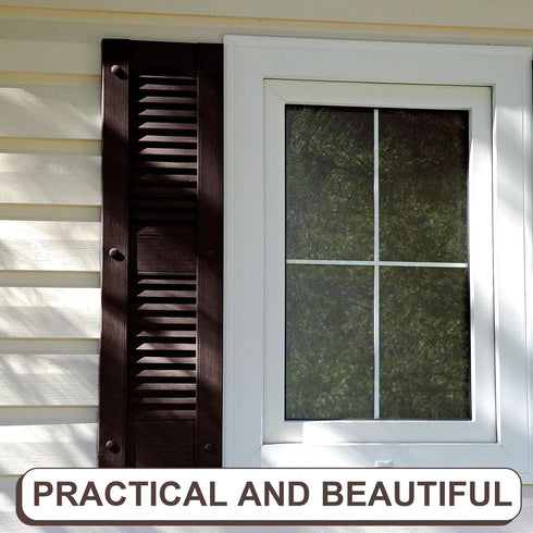 Blulu 60 3 Inch Pcs Vinyl Shutter Fastener Window Panel Peg Lok Pin Pegs Screws Shutter Spikes Anchor (Federal Brown)