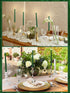 24 Decoration(Christmas,11 Inch,Green) Treela Pcs Flameless Taper Candles Battery Operated Bulk Fake Candles Light LED