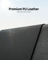 YSAGi Leather Desk Pad Protector, Office Desk Mat, Large Mouse Pad, Non-Slip PU Leather Desk Blotter, Laptop Desk Pad, Waterproof Desk Writing Pad for Office and Home (Dark Grey, 31.5" x 15.8")