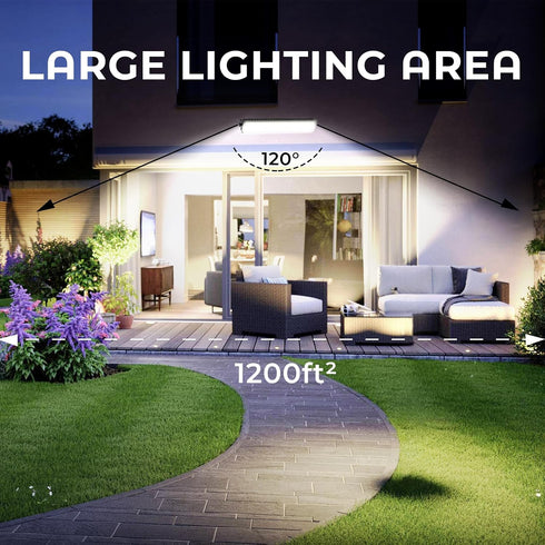 100W 14000LM 6000K 6FT IP66 YQNLIFA LED Shop Lights, Plug in Garage Light with Power Cord, Waterproof Work Light
