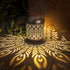 2 Pack LeiDrail Solar Lantern Outdoor Hanging Lanterns Garden Metal Decorative Light Warm White LED Waterproof