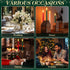 6 11'' Baquler Pcs Christmas Flameless Taper Candles Green Red White Battery Operated Candles LED Plastic Flickering