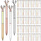 Sherr 100 Pack Big Crystal Diamond Pens, Cute Ballpoint Pens, Rhinestones Crystal Bling Gem Plated, Classic