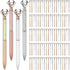 Sherr 100 Pack Big Crystal Diamond Pens, Cute Ballpoint Pens, Rhinestones Crystal Bling Gem Plated, Classic