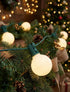 25FT G40 27 Bulbs,Outdoor Frosted Christmas Lights,Globe Christmas Lights with Frosted White String Lights for Outside