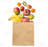 8 4.5 10.25 inches 50pcs EcoQuality - x x - - Small Brown Kraft Paper Bags with Handles, Shopping, Gift Bags, Party