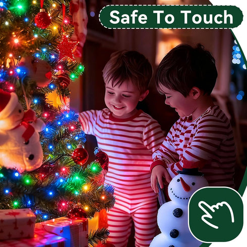 132FT 400 8 Christmas String Lights LED Multicolor Dark Green Wire, Indoor Outdoor Waterproof Fairy Lights with Modes