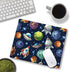 Kids Mouse Pad - Comic Space Design with Planets and Spaceships, Personalized Mouse Mat for Office