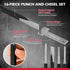 25-Piece Set Punch and Chisel with Roll Pin Punches, Includes Taper, Pin, Center Punches & Cold Chisels