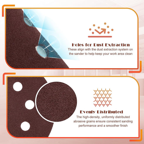 Jamiikury Set, 5 Inch 40/60/80/100/120/180/240/320/400/600 Pack 200 Sanding Discs Orbital Sander Sandpaper Hook