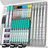 Nicpro 36PCS Blocky Gear Mechanical Pencil Set with Case, Metal Pencils for Art Drawing and Sketching