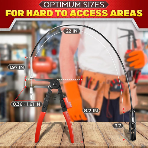 Radiator Hose Clamp Pliers Automotive - Hose Clamp Tool Radiator Hose Removal Tool Wire Pliers Tool Long Reach Pinch Clamp Pliers - Radiator Hose Clamps Pliers Tool Hose Clamp Removal Tool Car Tools by The Little Green Change