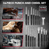 25-Piece Set Punch and Chisel with Roll Pin Punches, Includes Taper, Pin, Center Punches & Cold Chisels