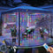 Solar Curtain Lights Outdoor 10 x 10Ft 300LED Waterproof Waterfall Light with