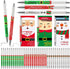 Sayglossy 36 Sets Christmas Glitter Pen Gifts Bulk Glitter Santa Claus Novelty Pens