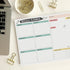 Weekly Planner Pad, 52 Letter Size Tear Off Sheets, 8.5” x 11” Undated Calendar Weekly Desk Planner Notepad