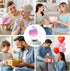Lexvoltrix Dimmable RGB Moon Table Lamp with Clock Display, Bluetooth Speaker, LED Night Light with Music Mode & Scene
