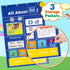 XZJPX Alphabet Learning Pocket Chart ABC Flash Cards Alphabet Wall Chart Learning Games, Handwriting Practice Letter