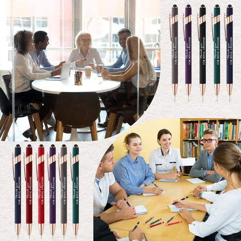 Ctosree 50 Pcs Employee Appreciation Gifts Pens, Inspirational Quotes in Bulk, Thank You Gifts for Coworker, Black Ink