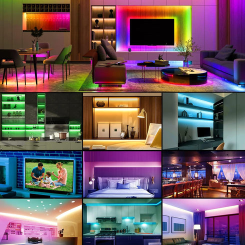 13Ft, 32-65in HOUHUI TV LED Lights RGB LED Strip Lights for TV Backlight, App Control Strips Light Sync to Music, USB
