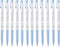 Xeno Lunatic Lunny 0.38mm Slim Ball Point Pen, Dozen Box 12 Pcs, Made in Korea (Blue 12pcs)
