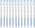 Xeno Lunatic Lunny 0.38mm Slim Ball Point Pen, Dozen Box 12 Pcs, Made in Korea (Blue 12pcs)