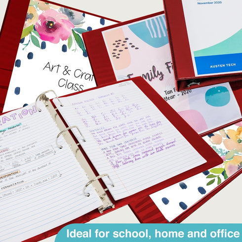 BAZIC 3 Ring Binder, 2" View Binders Slant D Ring Organizer - Burgundy, Holds 480 Sheets Paper, for School Office Home,