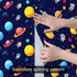 17.7" 118.1" HOMETITUTE Cartoon Galaxy Astronaut Planets Wallpaper Peel and Stick Contact Paper Wall Paper Stick x Self