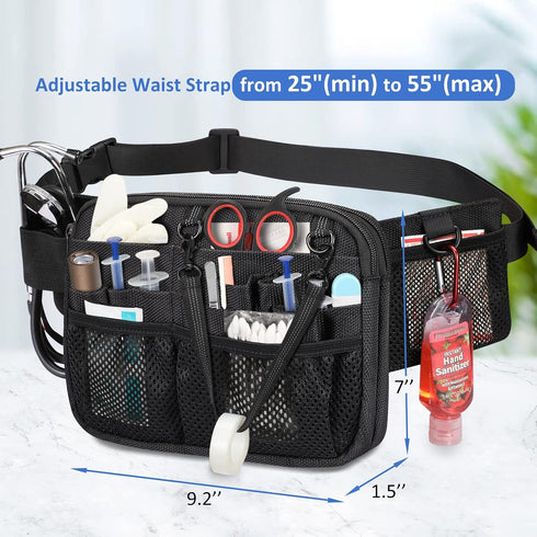Pack Pack SITHON Nurse Fanny with Tape Holder, Multi Compartment Medical Gear Pocket Nursing Organizer Belt Bag, Apron