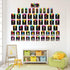 57Pcs Set QOUBAI Alphabet Number Bulletin Board Crayon Letters Number Colors Shapes Poster Back to School Wall