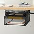 Safco Products Onyx Mesh Deluxe Under Desk Hanging File Organizer, Black, Steel, 2 Compartments