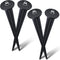 Ludist 4 Packs Threaded Spike Flood Light Ground Stake Metal Replacement Stakes for