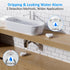 STECHRO 5 Pack 4 0-120dB IP66 Water Leak Detectors for Home, Levels Adjustable Audio Water Sensor Alarm Leak Detector