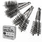 6pcs Copper Tube Pipe Cleaner Set, 1/2” 3/4” 1” Pipe Cleaning Brushes for Power Drill, 1/4 Inch Hex Shank