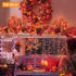 100FT 300LED 8 Kwaiffeo Halloween Lights, Orange String Light Outdoor Indoor, Modes Connectable Orange Lights