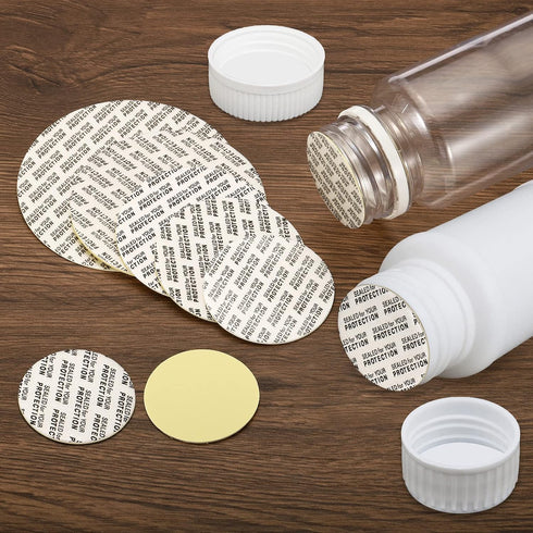 PATIKIL 45mm/1.76inch Foam Lid Liner, 50 Pack PS Foam Resistant Tamper Pressure Sensitive Seal for Bottle Cap Liners