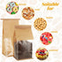 150Pcs 5.1 4.3 11 Inch Packaging QTLCOHD Bakery Bags with Window, x x Brown Paper Bread Bags, Small Tin Tie Tab Lock