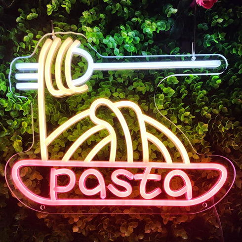 12.9" 10.4" Pasta Neon Sign Italian Pasta Decor Italian Pasta Restaurant Decorations Food Neon Sign Pasta Party