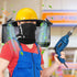 Croknit 1 Set Summer Sun Hard Hat Shade Full Brim Hard Hat Sun Visor with Solar Fans and Neck Sunshade Cover High