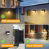 2 Packs 9 intelamp Solar Fence Lights Outdoor, Colors & RGB Color Changing Deck Lights Waterproof, Solar Powered LED